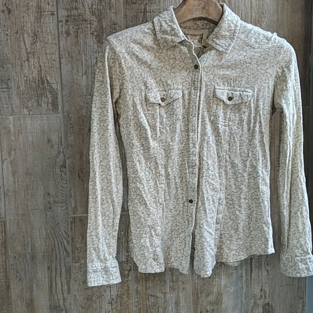 Floral print button down